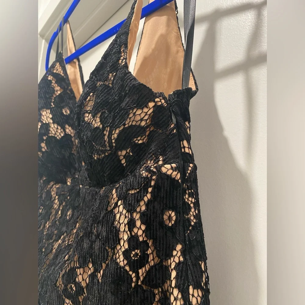 Free People Dangerous Love Black Lace Overlay Mini Dress - Picture 9 of 15